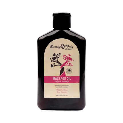 Earthly Body At Night Aphrodisiac Massage Oil Wild Pink Rose 8.4 oz.