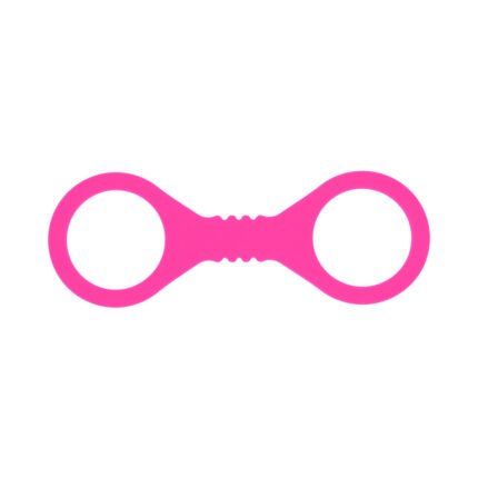 SS S&M Small Hot Pink Silicone Cuffs